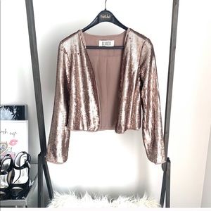 BB Dakota Pink Sequin Blazer